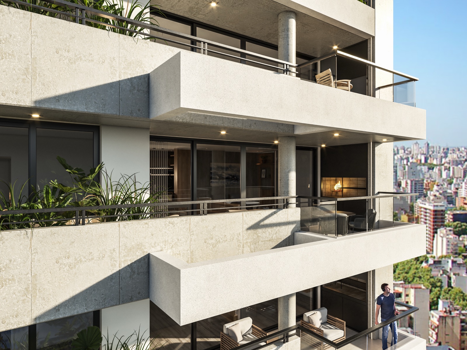 Terraza con parrilla