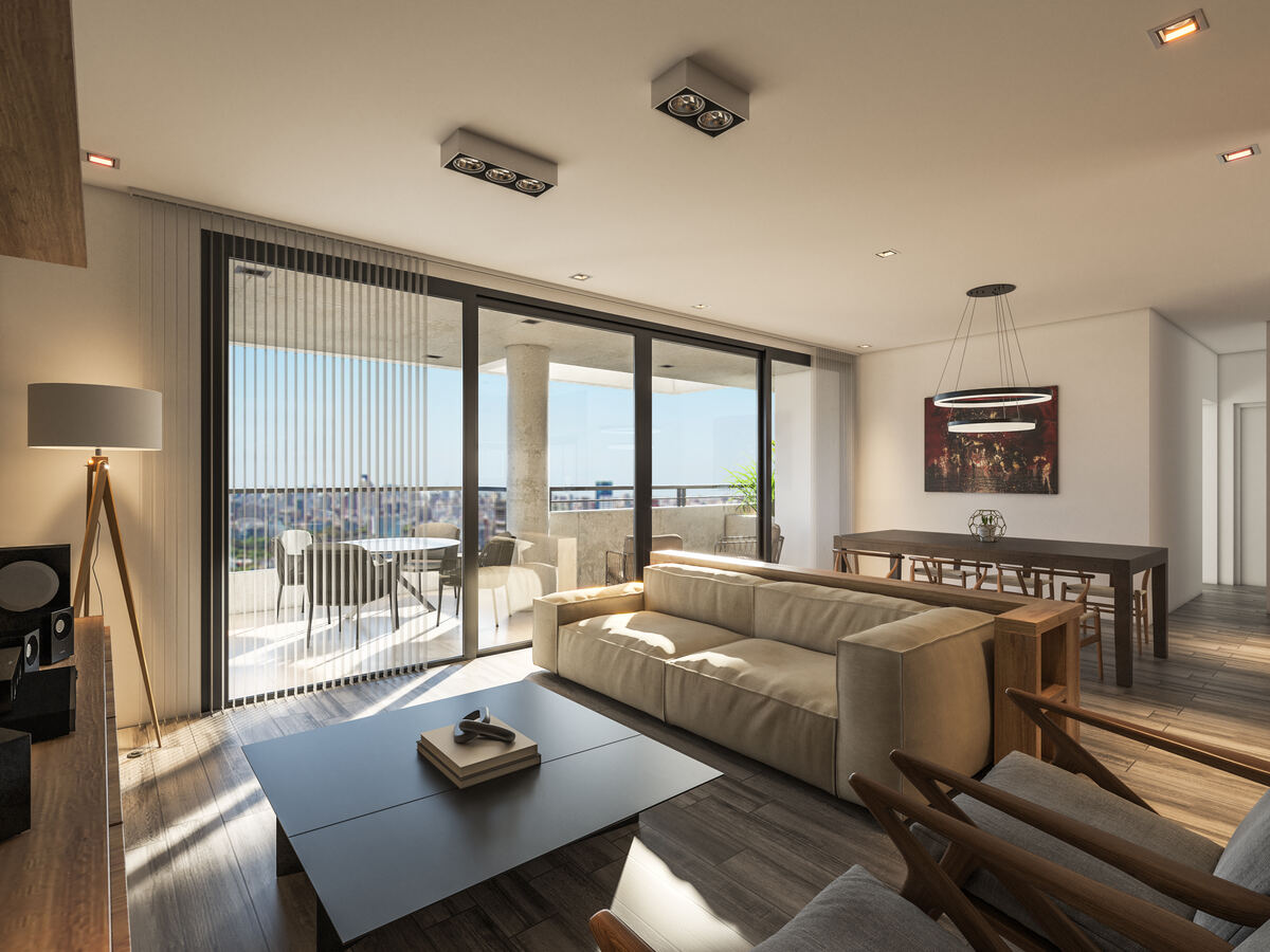 Living comedor con vista al balcón